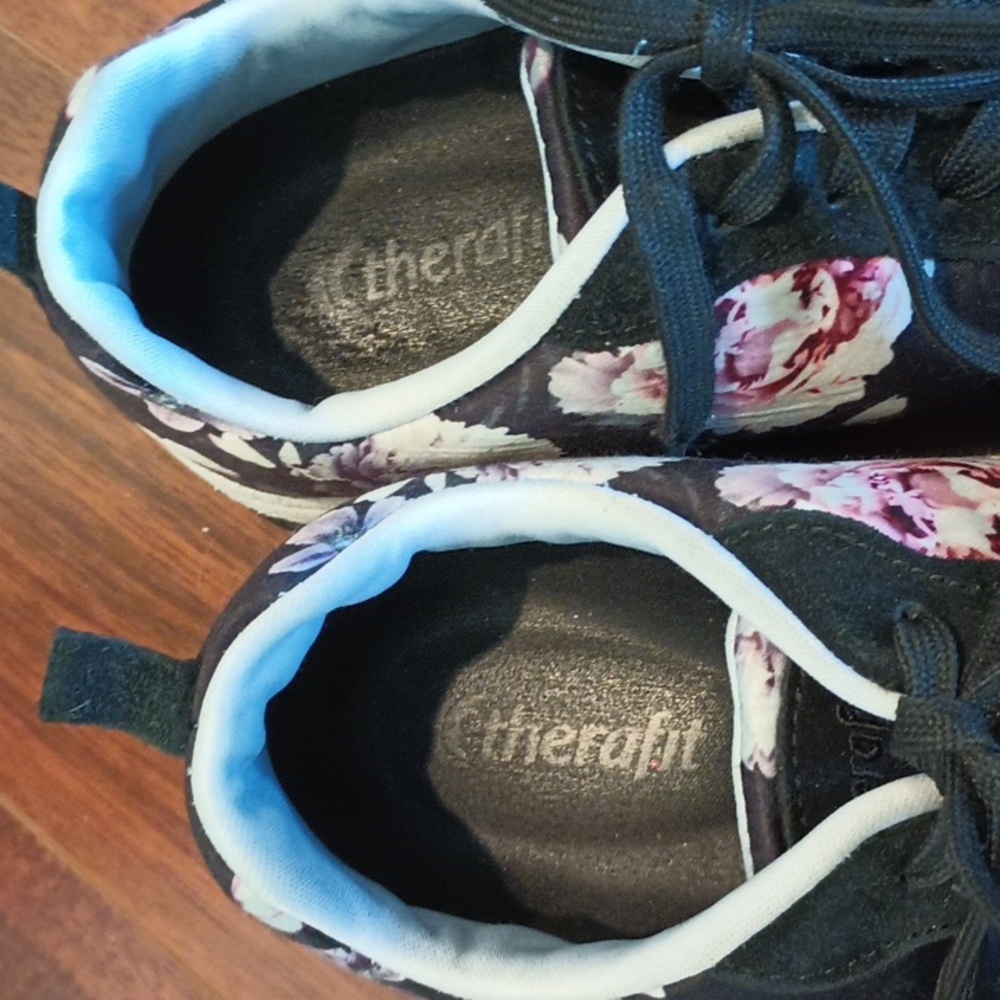 Therafit Paloma W410171K Black Floral Size 9 - Picture 12 of 16